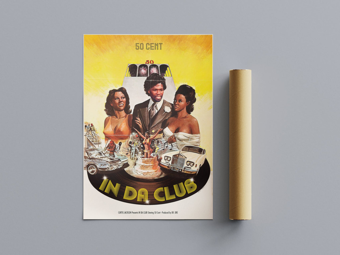 50 IN DA CLUB VINTAGE MOVIE POSTER - 808's