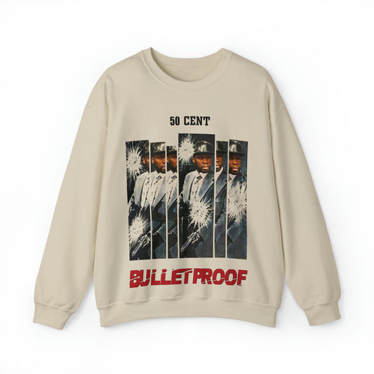 50 Inspired Bulletproof Rap Graphic Sweatshirt