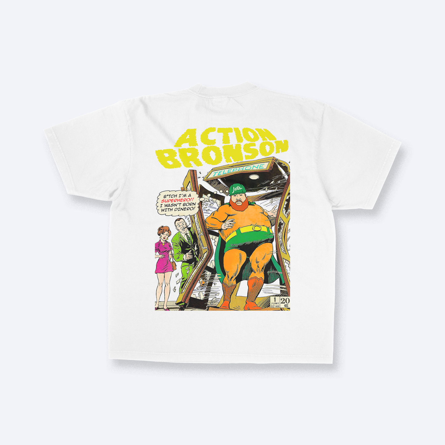 ACTION BRONSON COMIC GRAPHIC TEE - FRONT & BACK PRINT