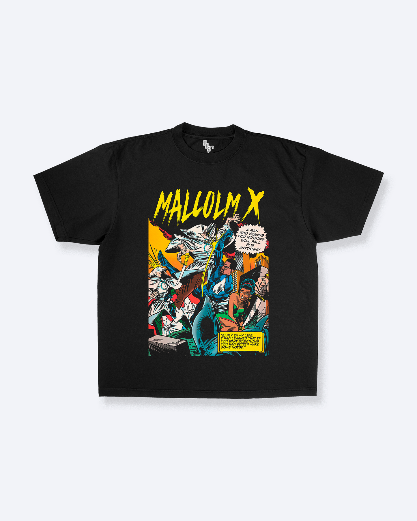 Malcolm X Vintage 90'S Superhero Comic Style Tee