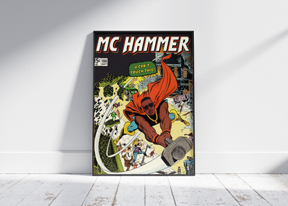 MC HAMMER INSPIRED COMIC COVER STYLE POSTER