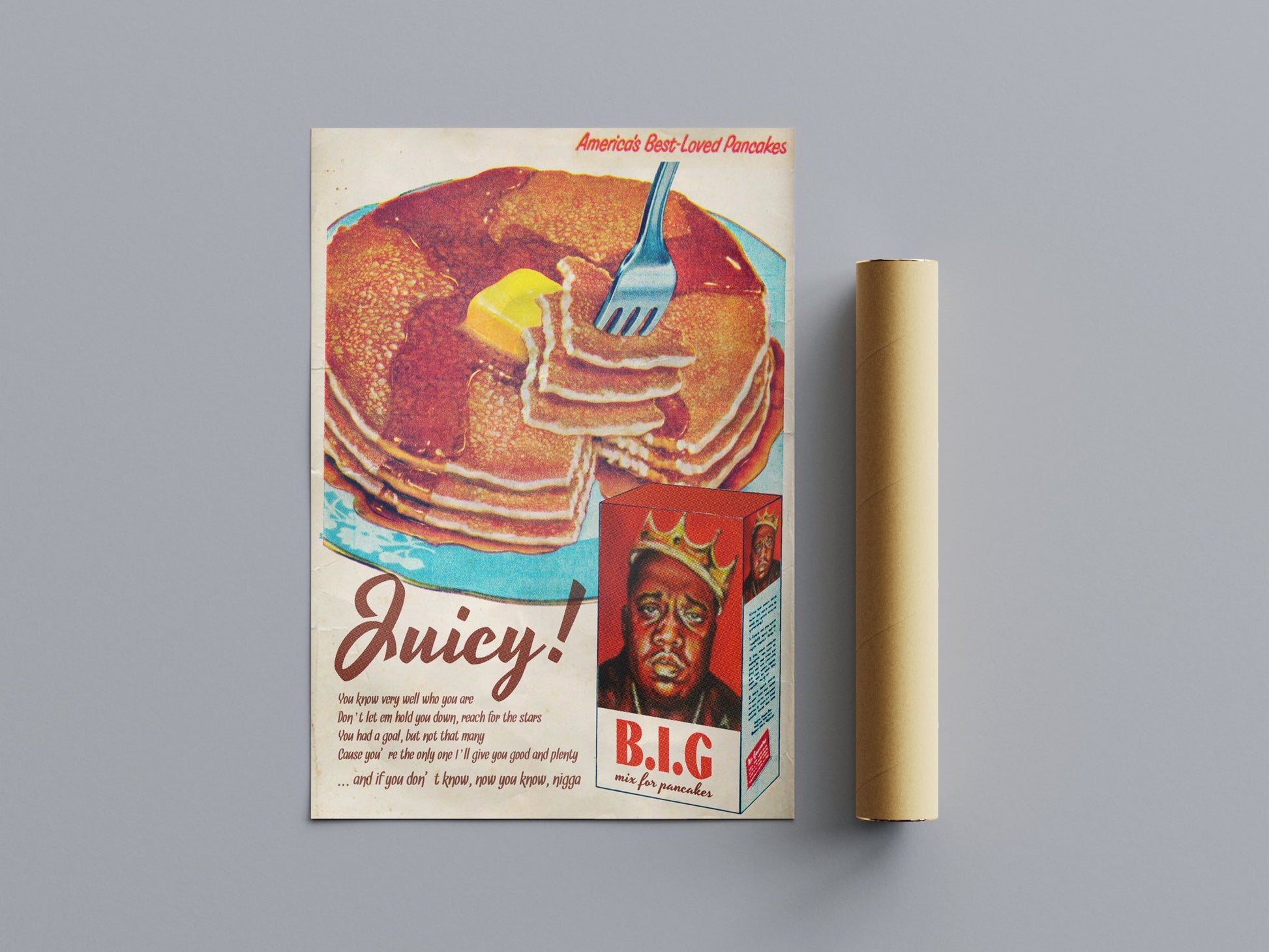 B.I.G Inspired Juicy Vintage Advertising Poster - 808's