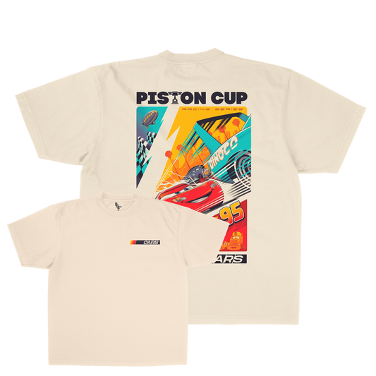 Cars Lightning McQueen Piston Cup Tee - Back Print