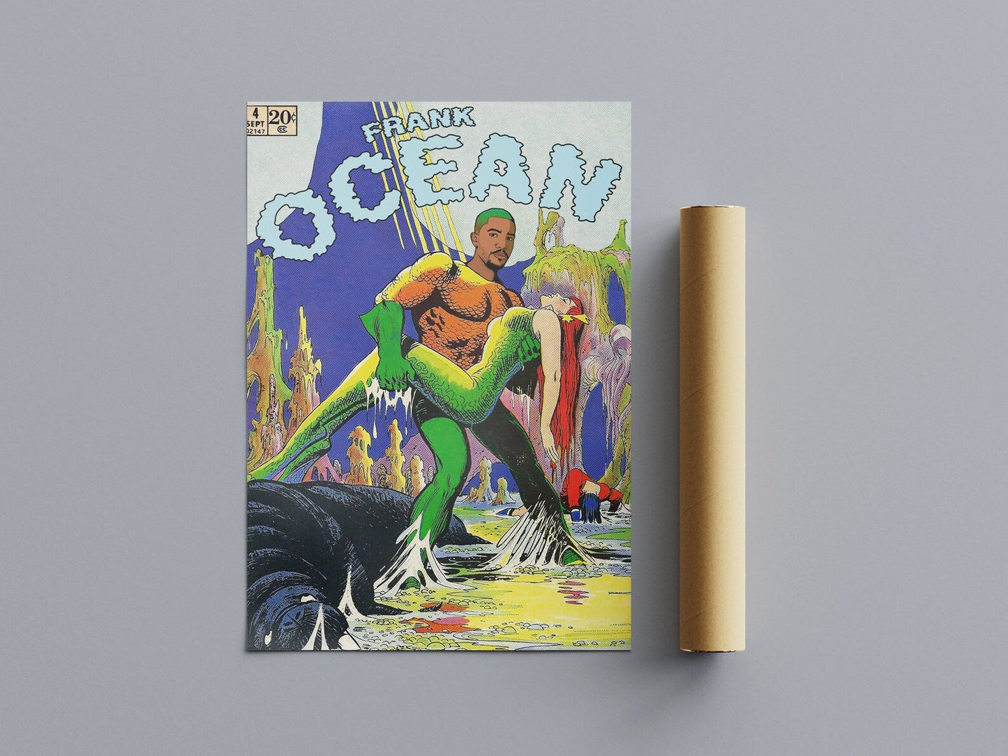 COMIC STYLE FRANK OCEAN POSTER - 808's