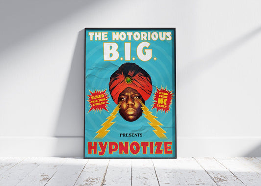 HYPNOTISE BIG INSPIRED GRAPHIC POSTER VINTAGE 90'S COMIC STYLE - 808's