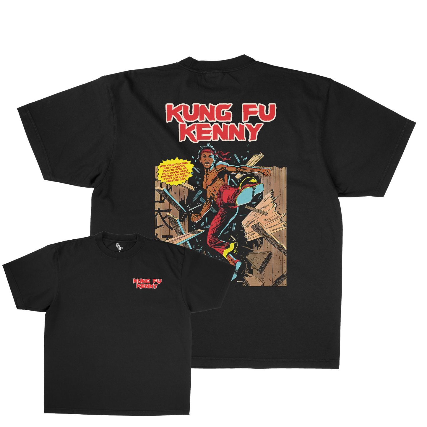 Kung Fu Kenny Graphic Tee Front and Back Print