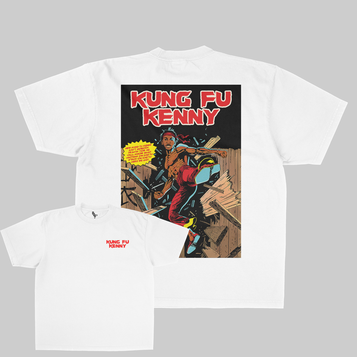 Kung Fu Kenny Graphic Tee Front and Back Print