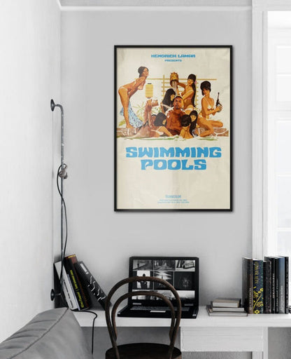 SWIMMING POOLS VINTAGE COMIC STYLE POSTER - 808's