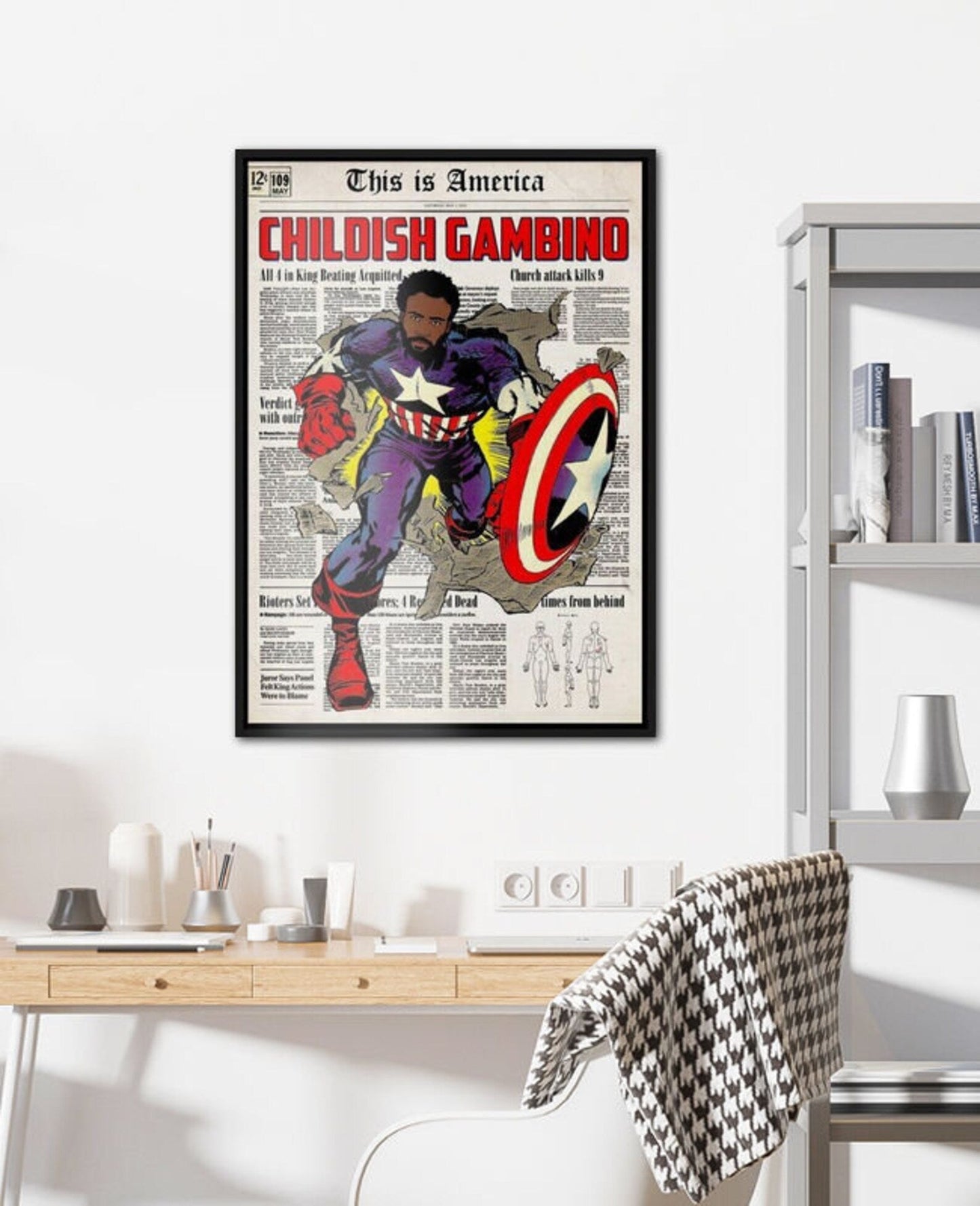 This is America 'Dangerous Gambino' Superhero Comic Book Poster - 808's