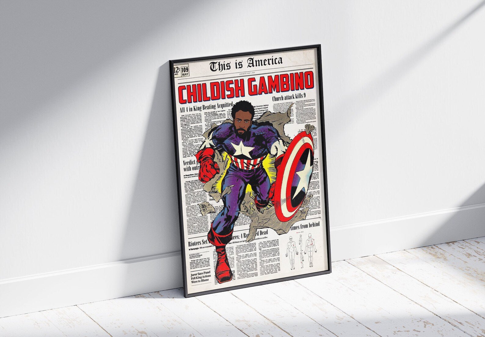 This is America 'Dangerous Gambino' Superhero Comic Book Poster - 808's