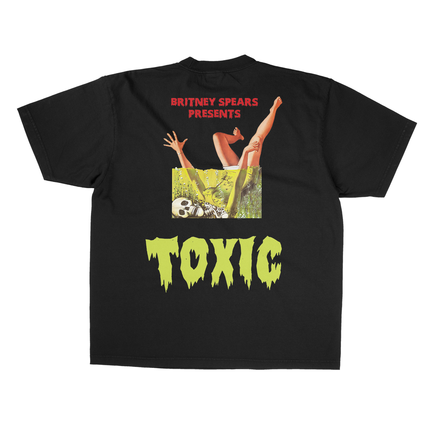 BRITNEY TOXIC HORROR STYLE GRAPHIC TEE - FRONT & BACK PRINT