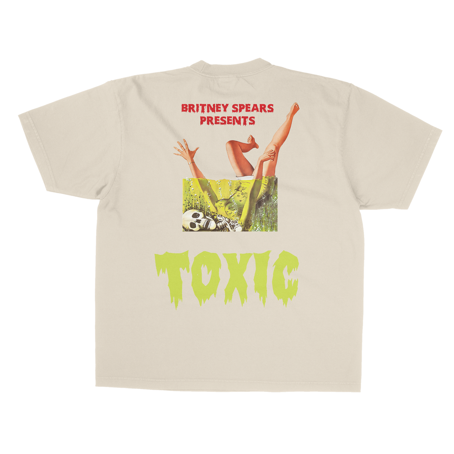 BRITNEY TOXIC HORROR STYLE GRAPHIC TEE - FRONT & BACK PRINT