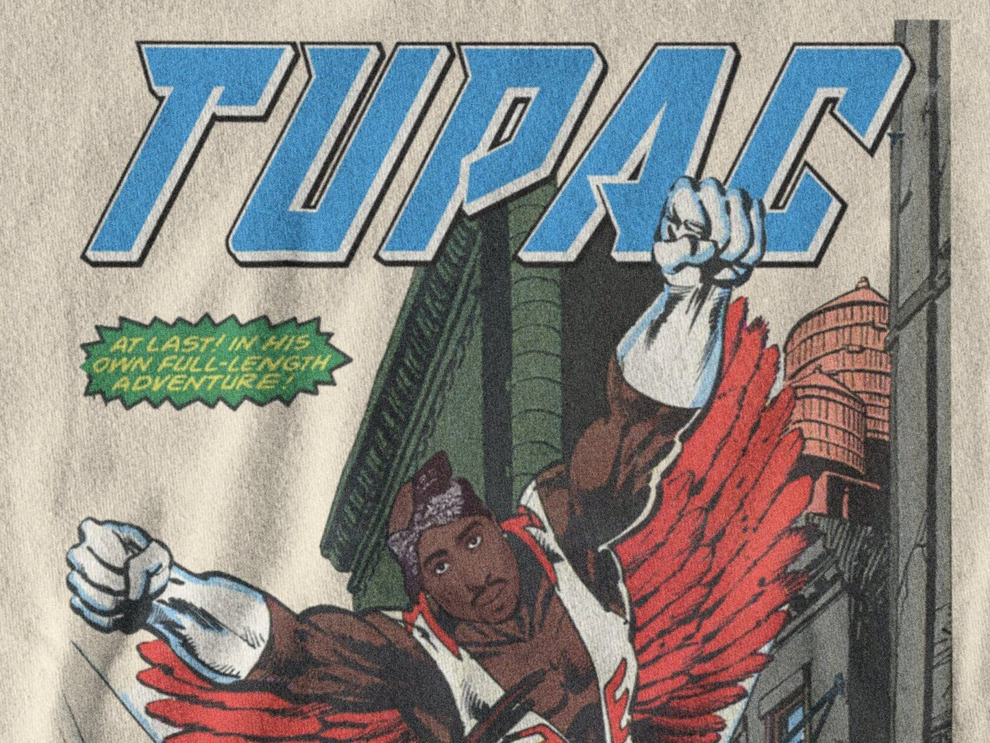 Tupac Superhero Comic Style Graphic Tee - 808's