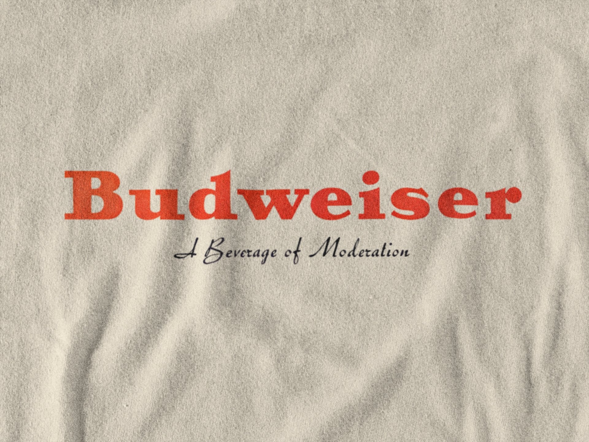 VINTAGE BUD BEER AD GRAPHIC TEE IN SAND - FRONT & BACK PRINT - 808's