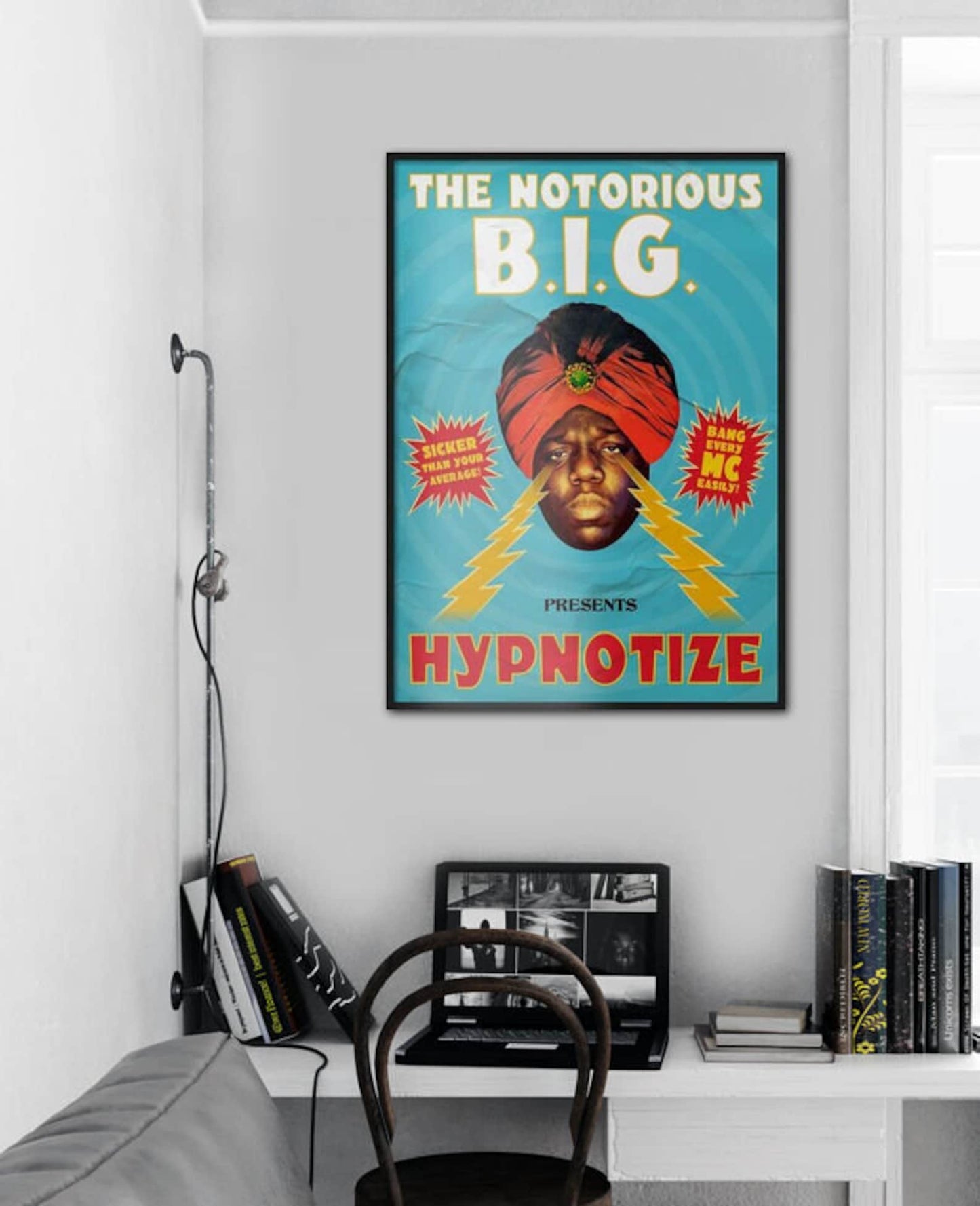HYPNOTISE BIG INSPIRED GRAPHIC POSTER VINTAGE 90'S COMIC STYLE