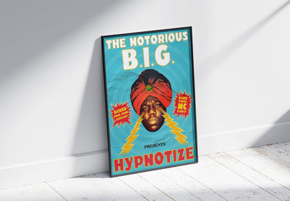 HYPNOTISE BIG INSPIRED GRAPHIC POSTER VINTAGE 90'S COMIC STYLE