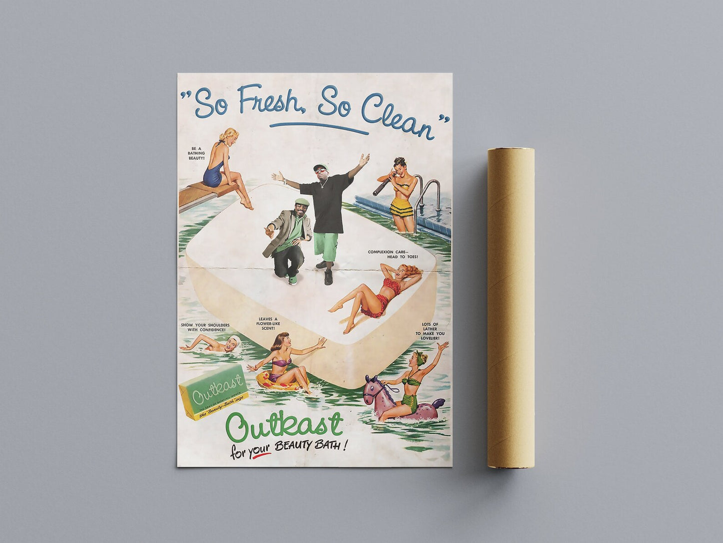 So Fresh, So Clean, Vintage Style Advertising Poster