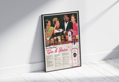 GIN AND JUICE VINTAGE ADVERTISING POSTER
